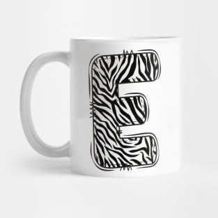 Zebra Letter E Mug